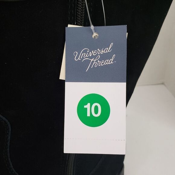 Universal Thread Black Charleigh Tall Faux Shearling Suede Boots - Picture 13 of 14